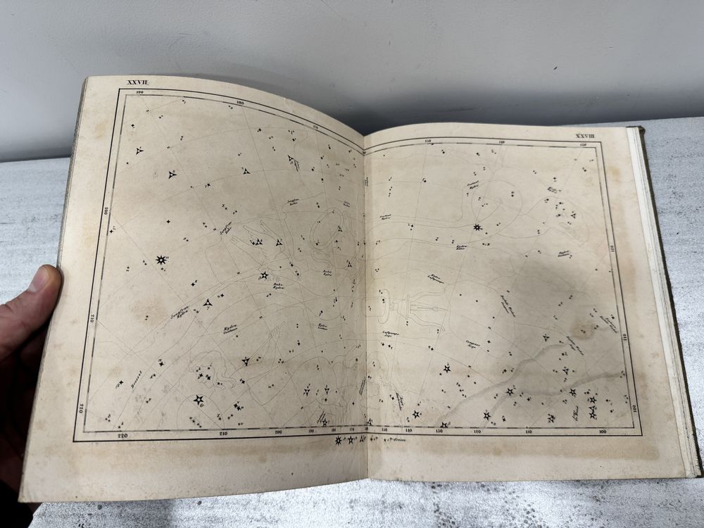 Littrow – Atlas des gestirnten 1839 atlas gwiazd astronomia bialy kruk