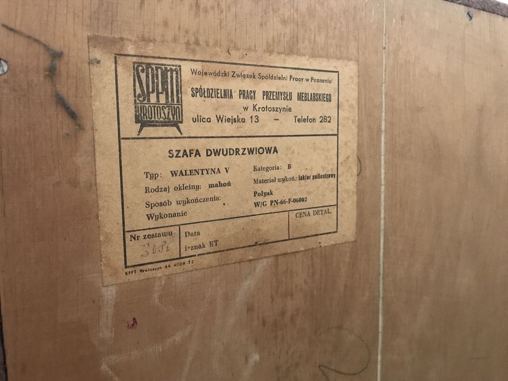 Szafa dwu drzwiowa WALENTYNA V   SPPM Antyk