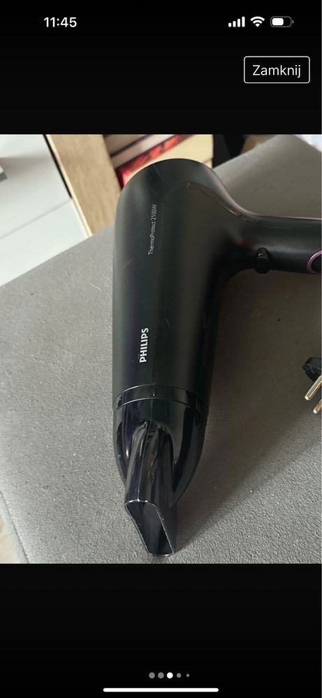 Suszarka czarna Philips ThermoProtect 2100W