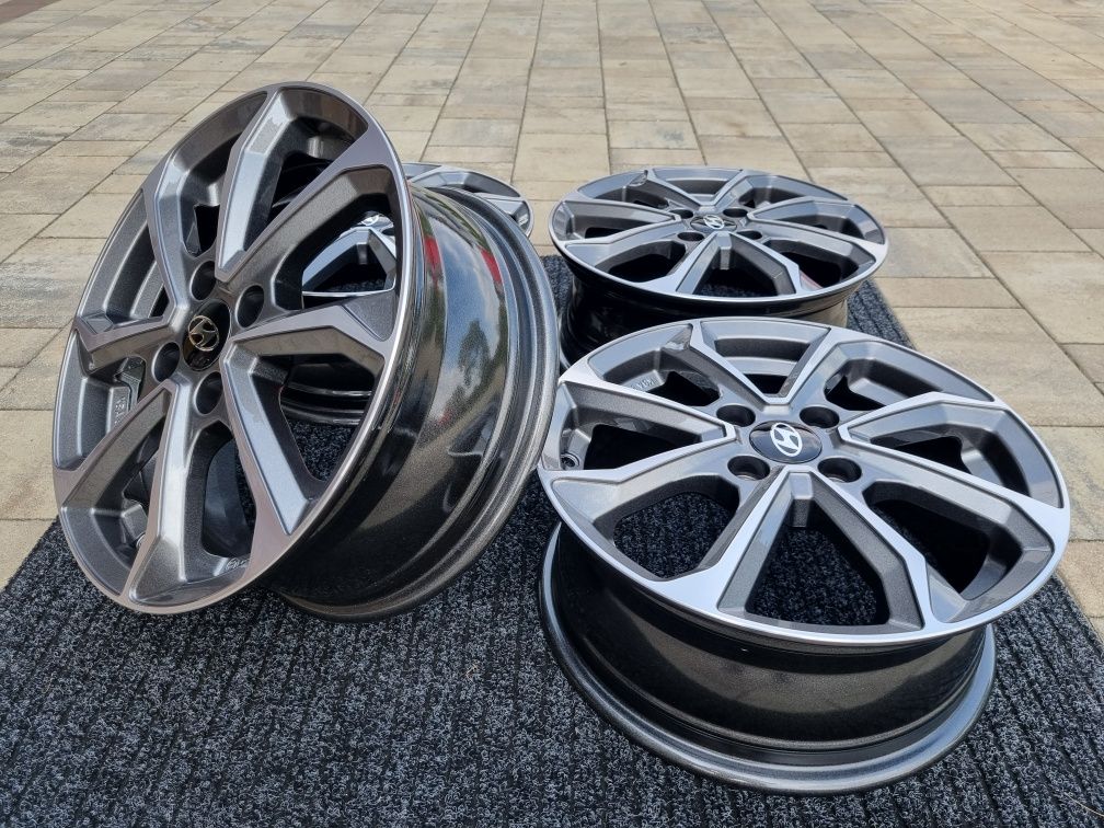 Hyundai 15 " Nowe Felgi alu 4x100 Bayon i10 alufelgi Gunmetal polished