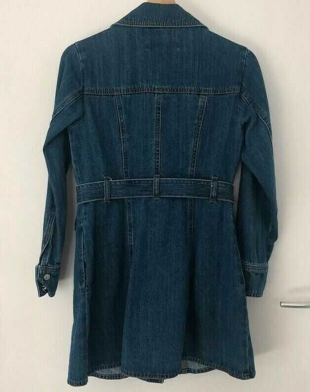 Zara nowa jeansowa sukienka mini wiązana koszulowa XL