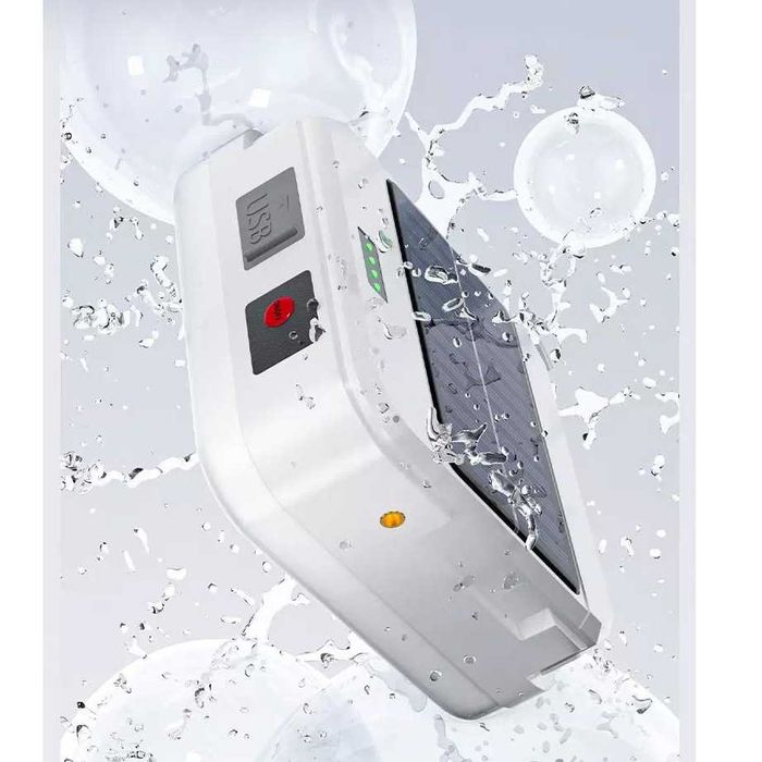 Кемпинговый фонарь с солнечной батареей K7-90, 2 АКБ 18650 Power Bank.