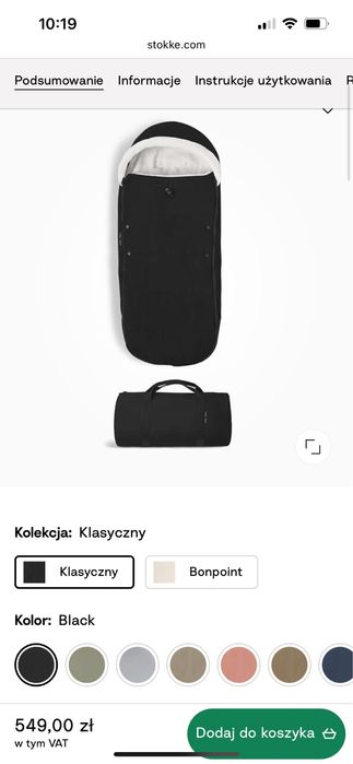 Yoyo babyzen spiworek czarny nowy