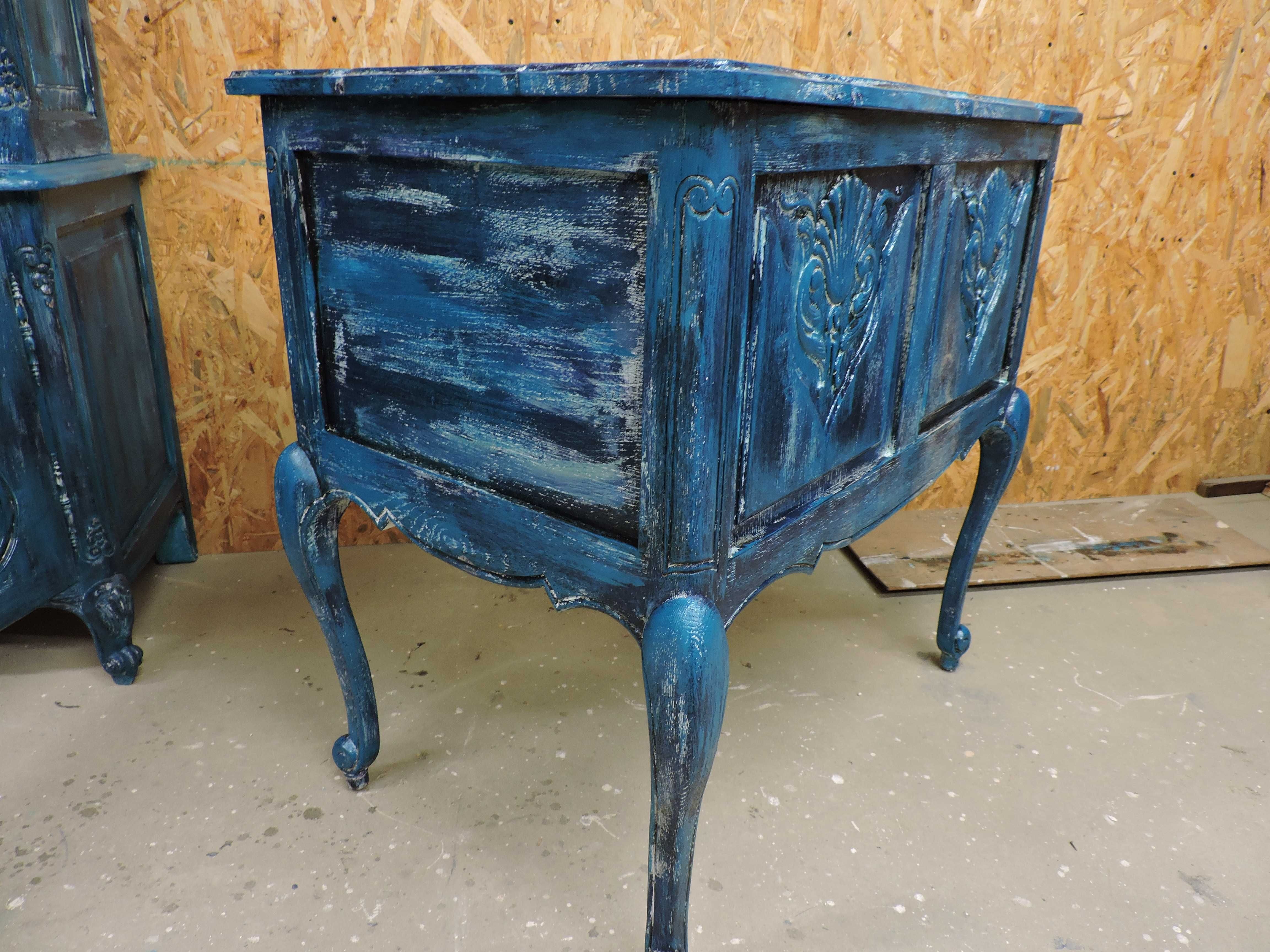 Komoda ludwikowska szafeczka Shabby Chic przecierka
