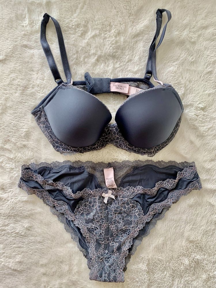 VICTORIA’S SECRET • Bielizna • Komplet Biustonosz 32C & Figi rozm.M