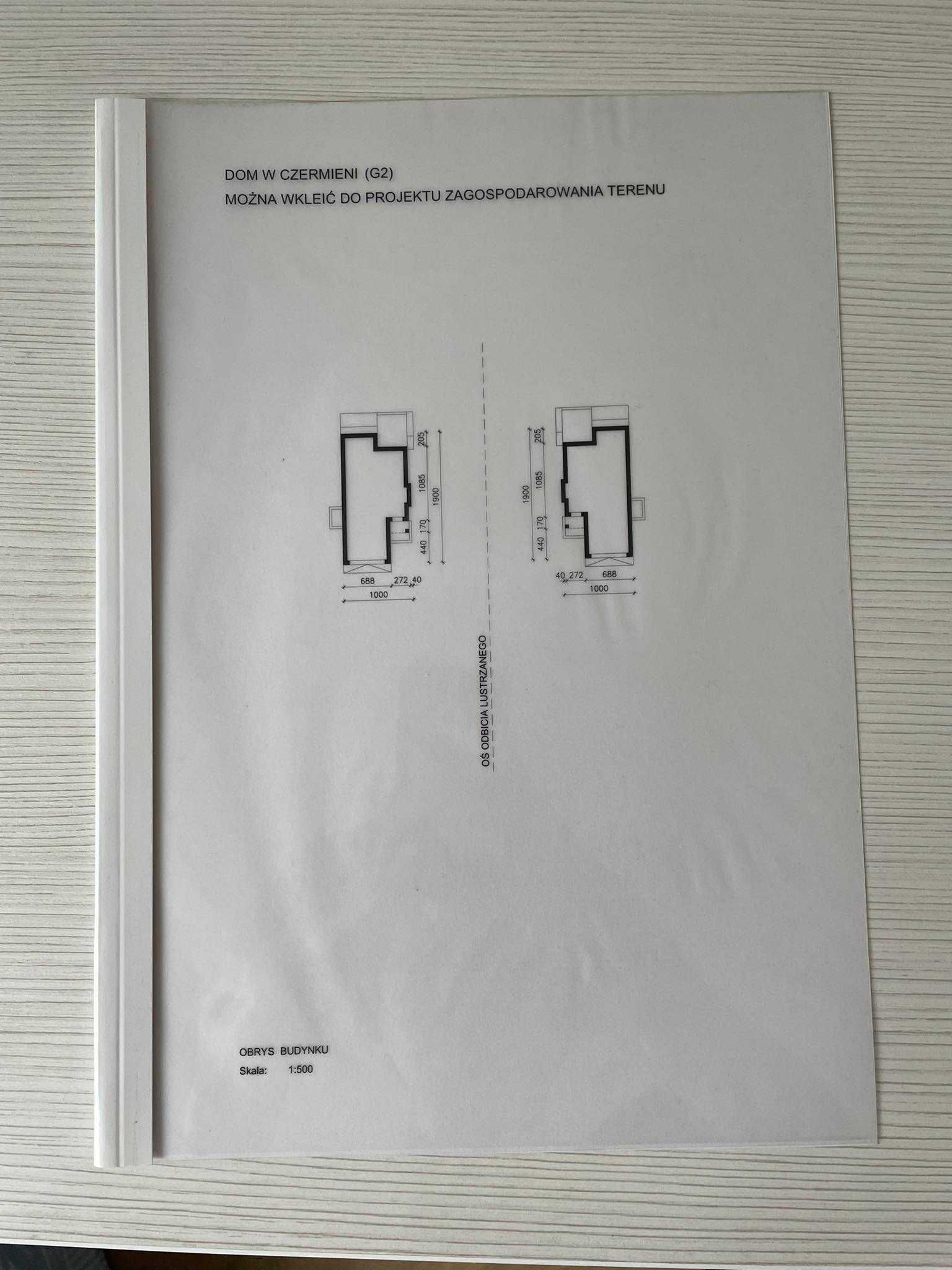 Okazja! Projekt domu- Dom w czermieni G2, odbicie lustrzane