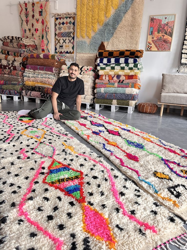 Marokański runner, handmade, wełna owcza, orient, dywan do korytarza