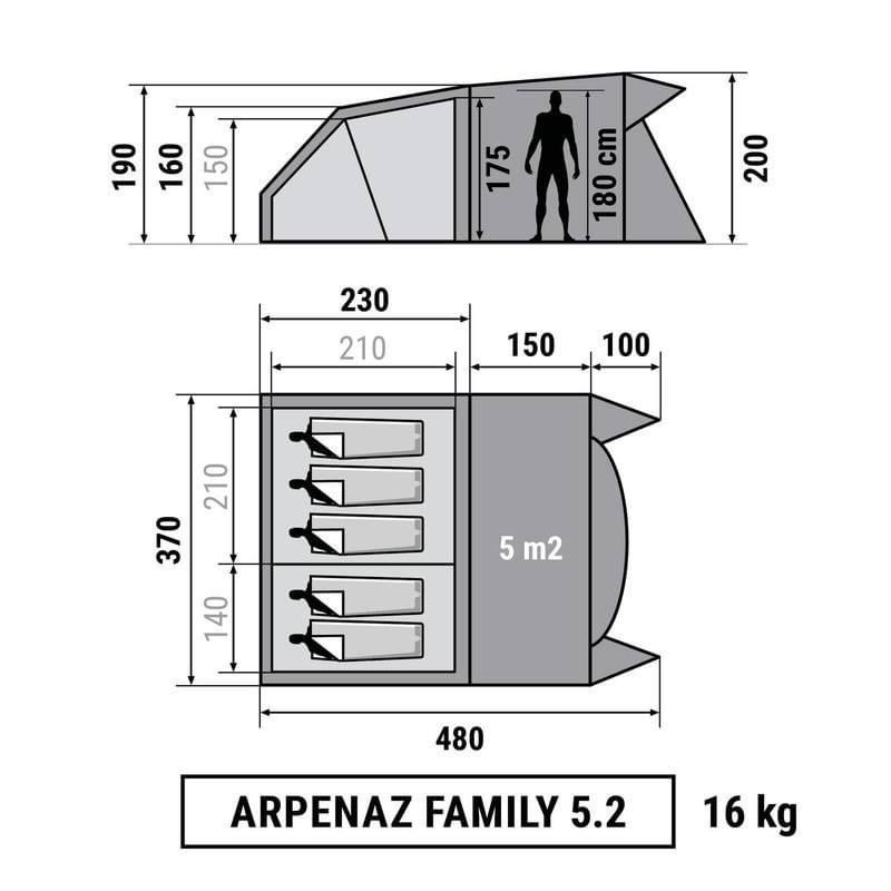 Namiot arpenaz.5.2  5 osobowy