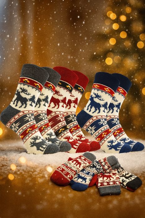 Skarpety Świąteczne Męskie 5-PAK | Bawełna PREMIUM | Świąteczne | HIT!
