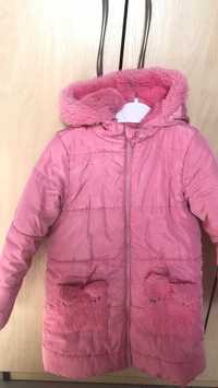 Зимова тепла куртка для дівчинки 116 розмір