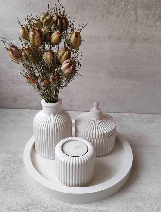 Виготовлення гіпсового декору. Підставки/кашпо/вази тощо.