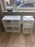 Regał Ikea Kallax 2x2 i 2x1 (77 cm x 77 cm x 39 cm) biały