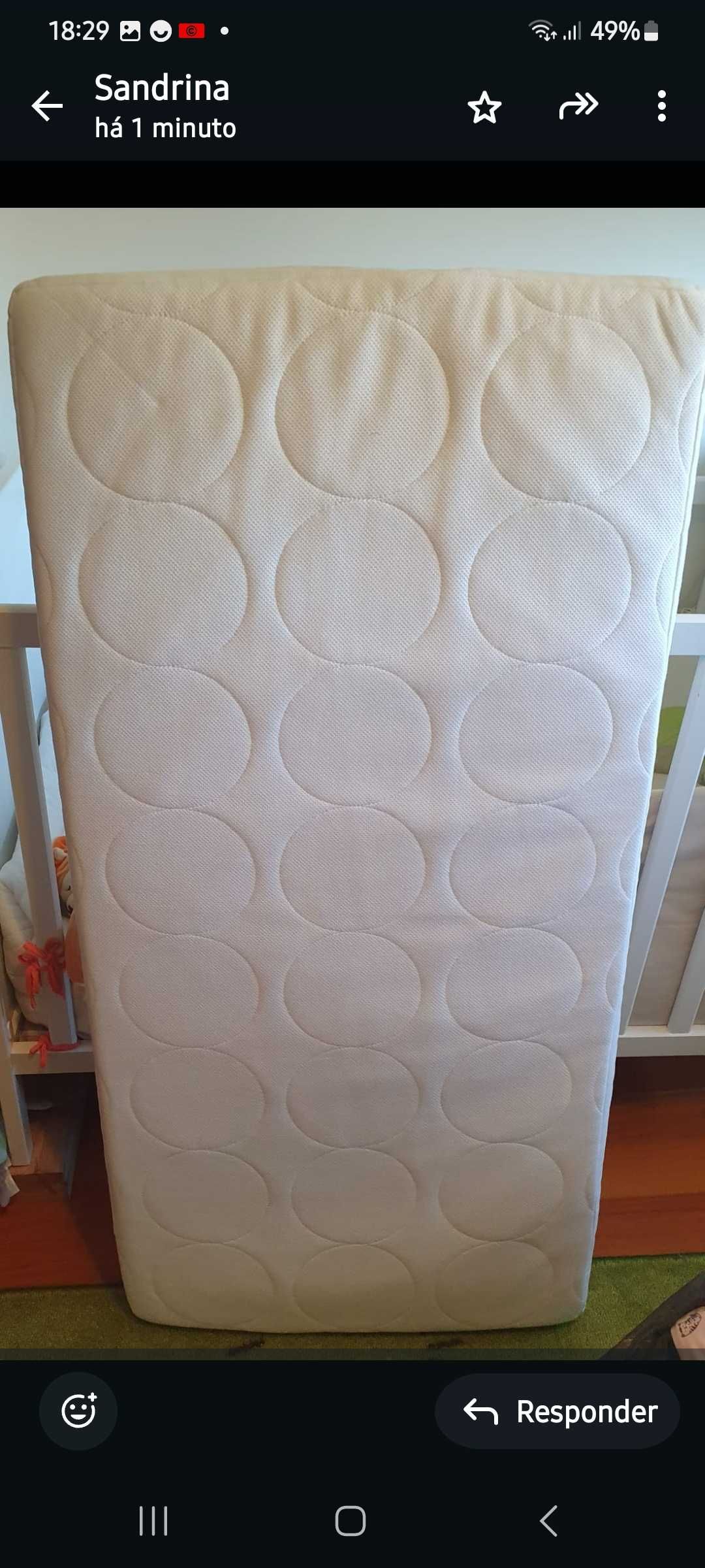 Berço criança com gavetas e colchão
