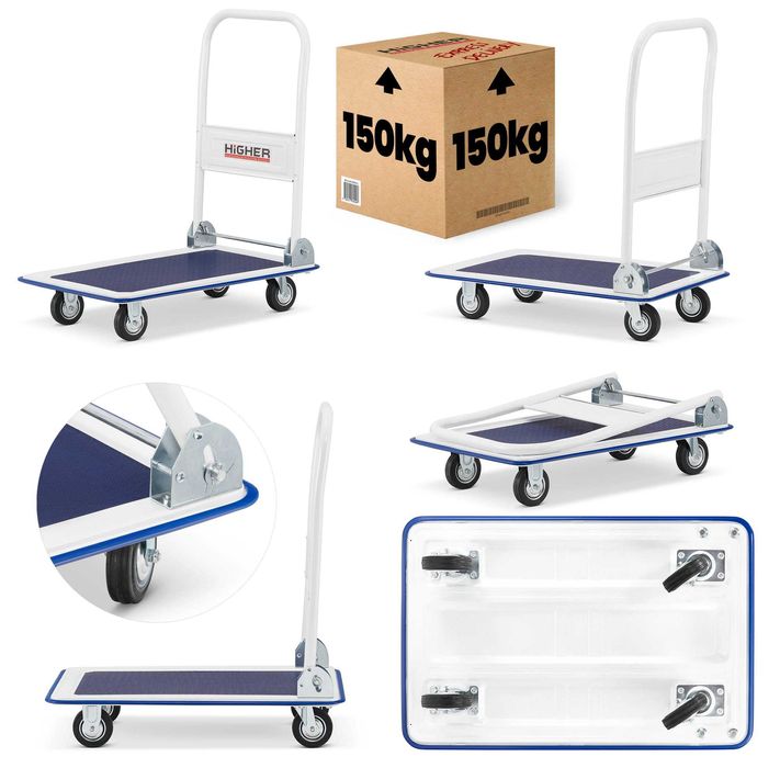 Wózek platformowy magazynowy transportowy HIGHER 150kg II Gat Outlet