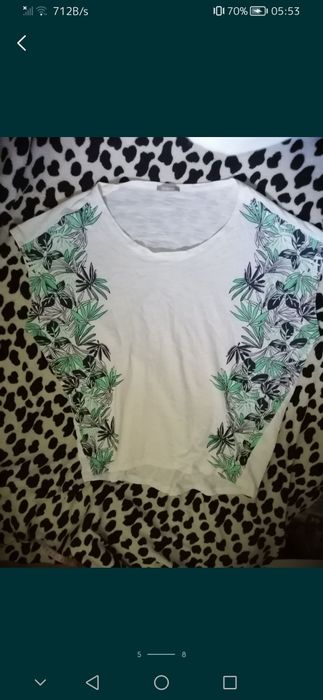 Orsay _ Nowa Biała Bawełniana Bluzka koszulka t-shirt Oversize