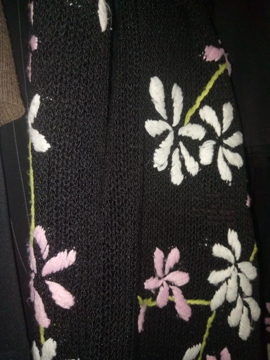 В’язане плаття з квітами — етно-бохо стиль, ручна робота