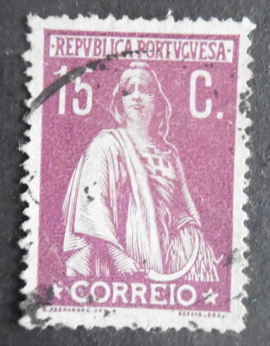 Selos Portugal 1912- Ceres 15 c.  AF. / Mundifil . nº 216 usado