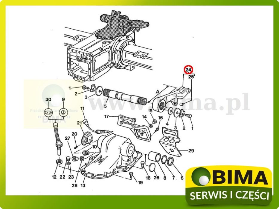 Ramię podnośnika lewe MF Massey Ferguson 3060,3065,3070,3075,3080,3085