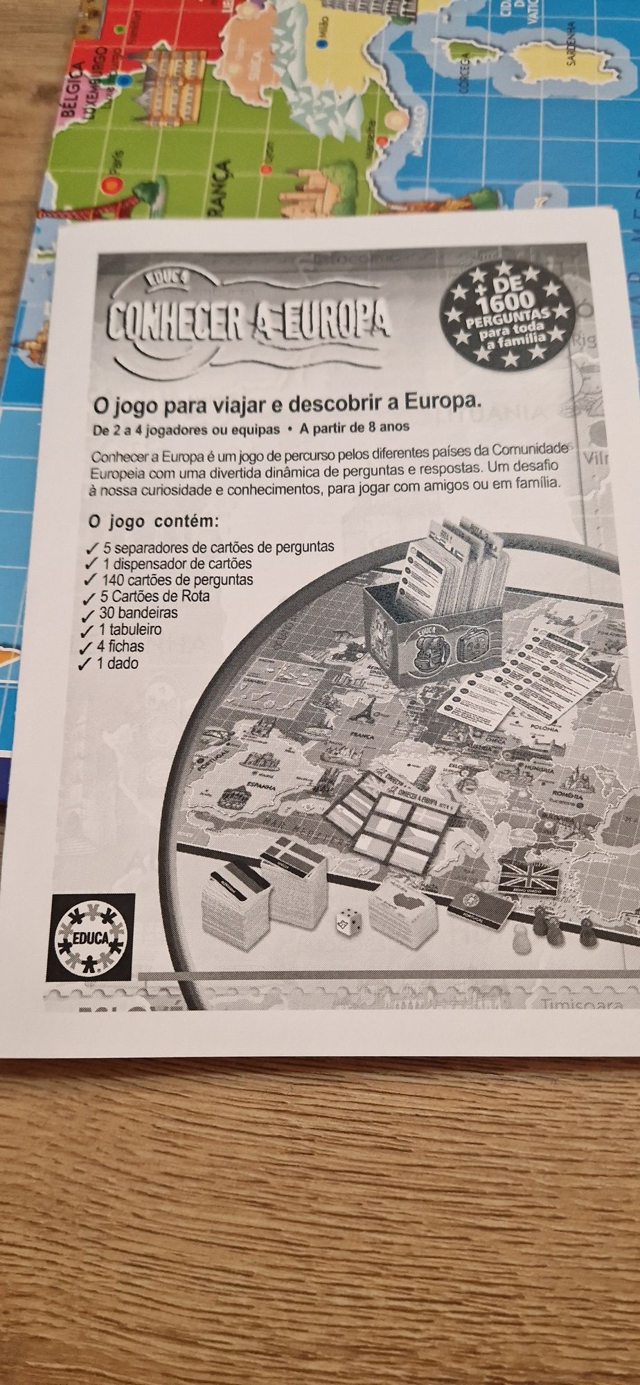 Jogo "Conhecer a Europa" da Educa