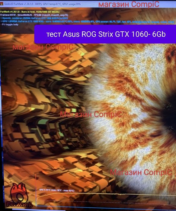 Топовая ASUS ROG STRIX GTX 1060-6Gb Магазин CompiC