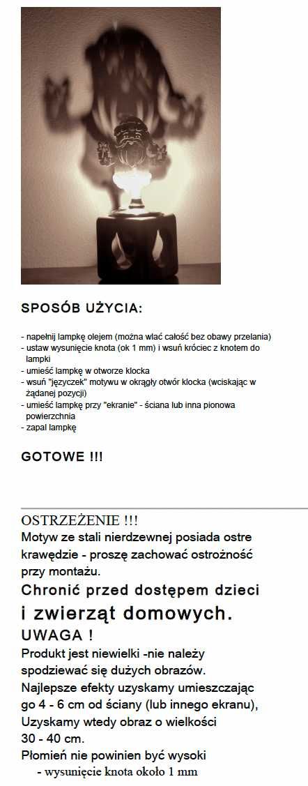 Lampka oliwna z Mikołajem - prezent gwiazdkowy