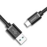 Dudao kabel przewód USB - USB Typ C Super Fast Charge 1m czarny