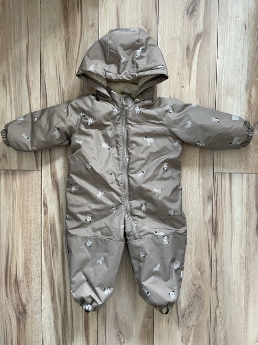 Kombinezon zimowy beżowy H&M rozmiar 86