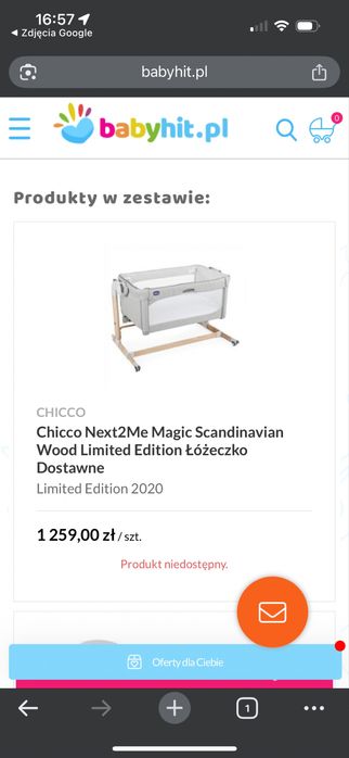 Chicco Next2Me Magic Scandinavian Wood dostawka