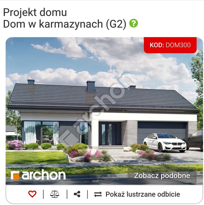 Sprzedam dom projekt Archon w Karmazynach G2