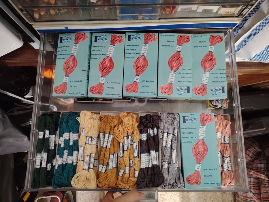 Linhas de bordar - ponto cruz