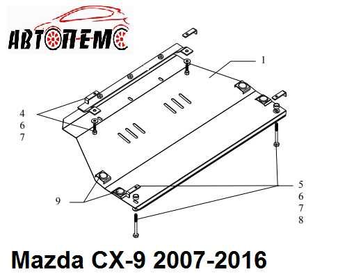 Захист двигуна Mazda CX-3 Mazda CX-30 Mazda CX-5 Mazda CX-7 Mazda CX-9