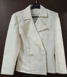 Conjunto saia e casaco cor creme vintage