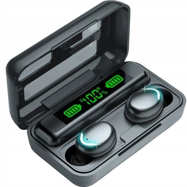 Słuchawki bezprzewodowe douszne wodoodporne Bluetooth + Powerbank