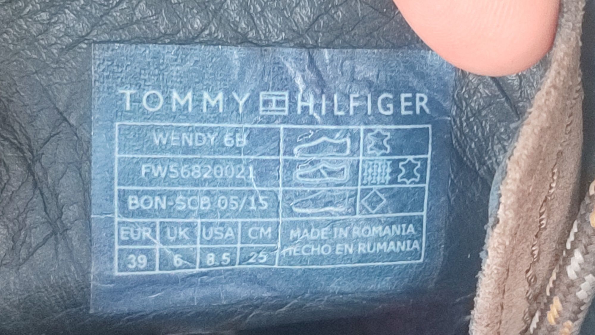 Кожаные ботинки Tommy Hilfiger, 39 р., 25-25,5 см