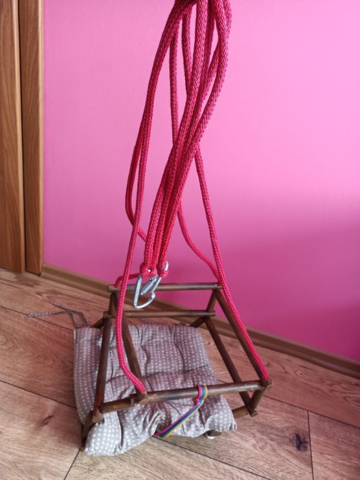 Huśtawka drewniana szczebelkowa dla dzieci