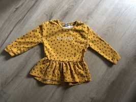 Żółta bluza dziewczęca, TU, 92-98, w kropki, ciepła
