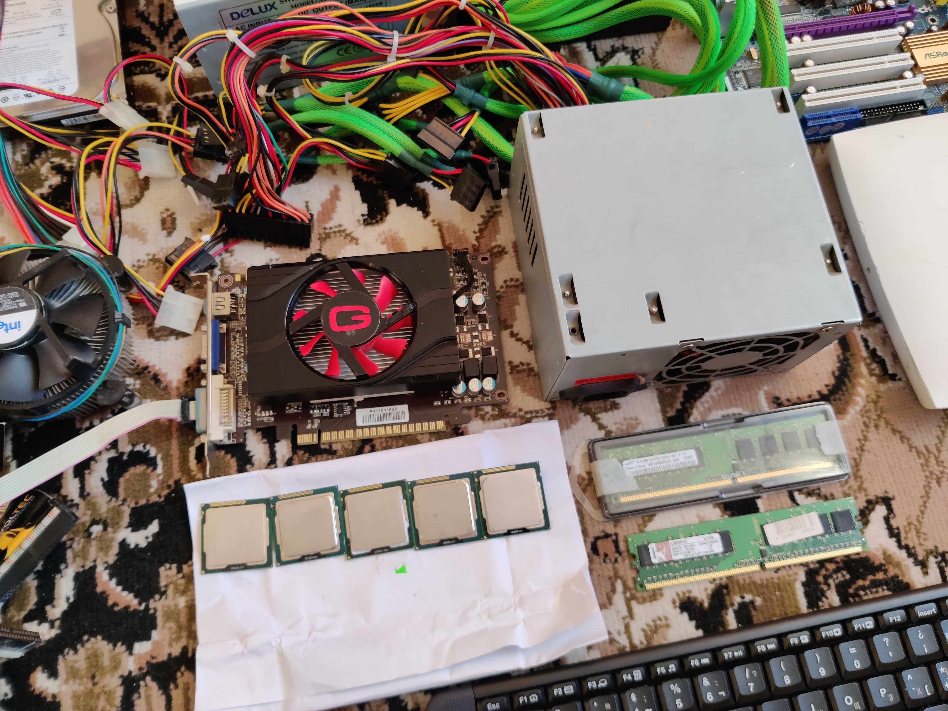 Комплектуючі для ПК HDD блок живлення материнка відеокарта GPU CPU