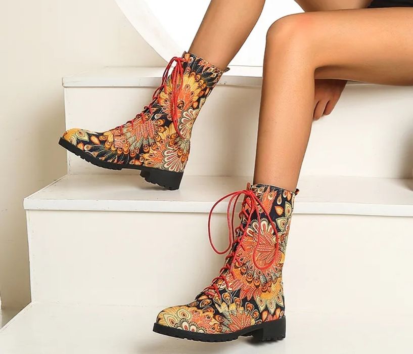 Nowe buty sznurowane do pół łydki rozmiar 36 wkładka 22,5