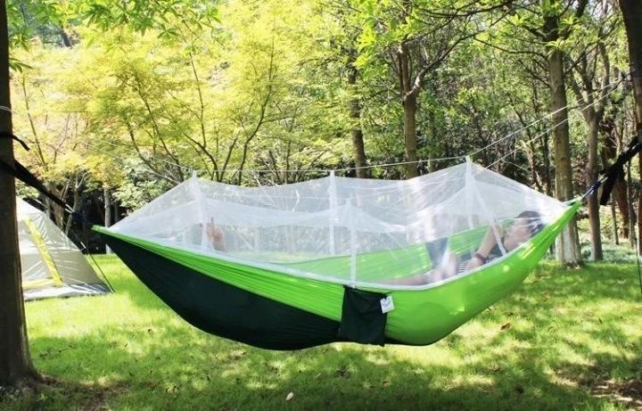 Туристический гамак с москитной сеткой UKC Hammock Net зеленый до 200