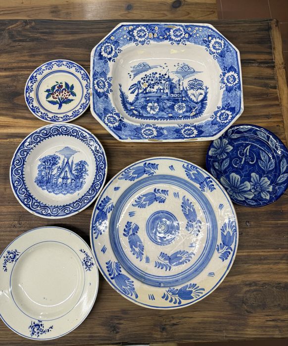 Pratos faiança antigos