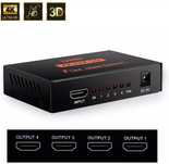 Rozgałęźnik, rozdzielacz, Splitter, 4kx2k 4xHDMI 1x4