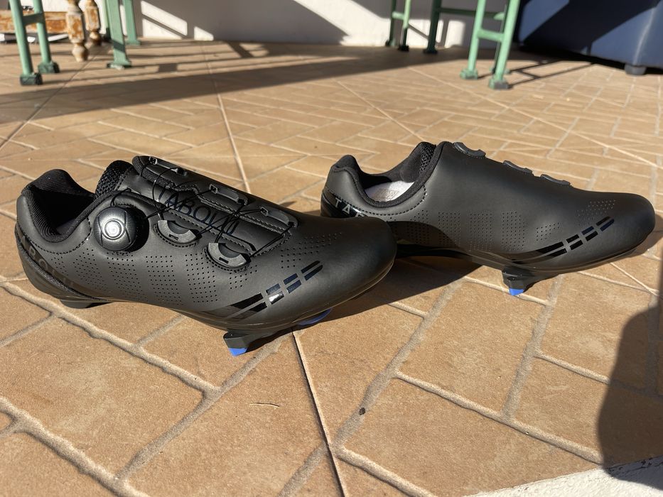 Sapatos bicicleta estrada Tabolu 42 aperto rapido com encaixes