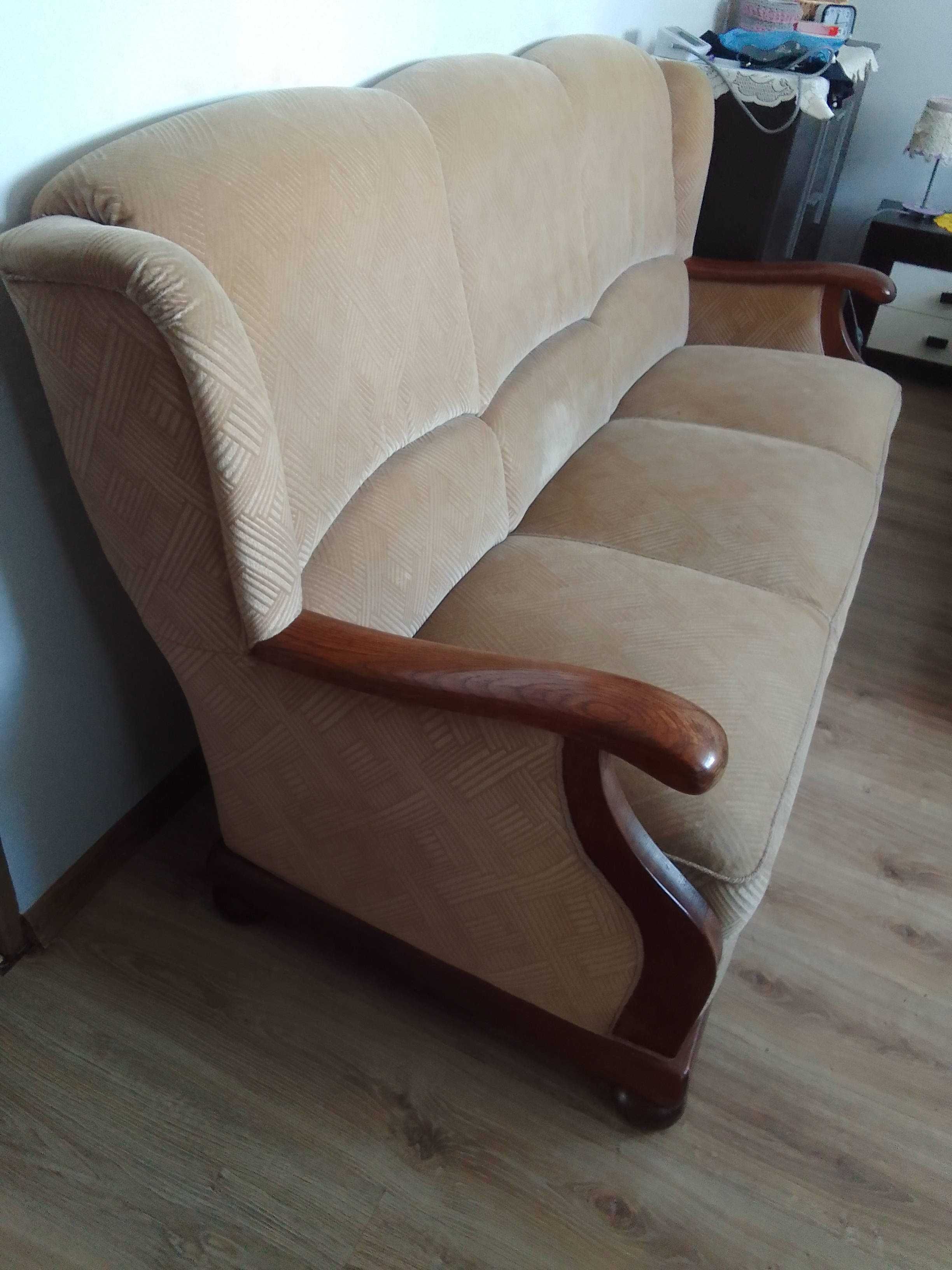 Komplet wypoczynkowy antyk sofa + fotel