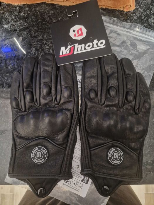 Luvas motard em couro