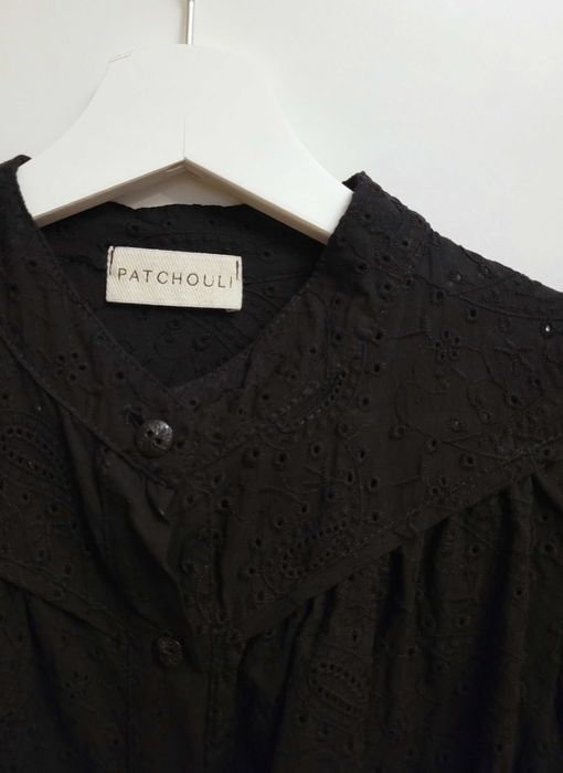 Patchouli koszula Rodeo czarna bufiaste rękawy boho haftowana piękna
