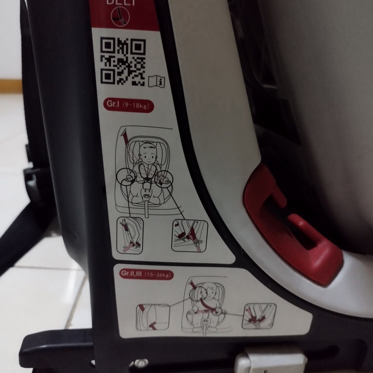 Cadeira auto com isofix 3 etapas