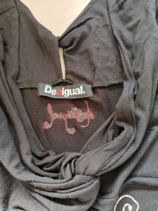 Túnica, manga comprida, preta, Desigual, S