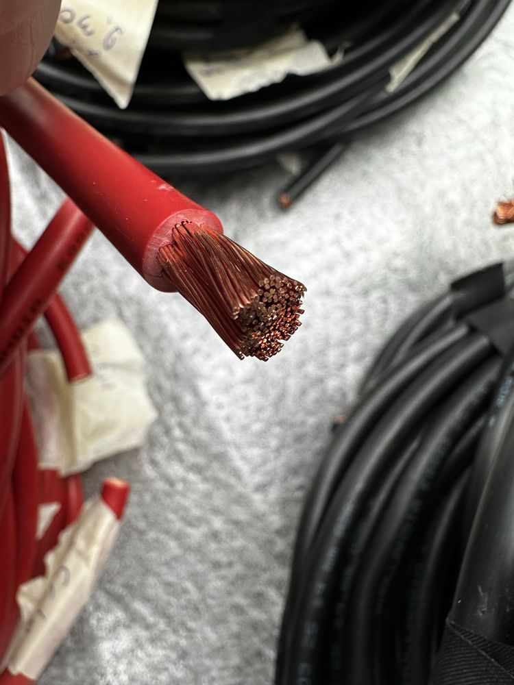 Przewód kabel linka 25mm 25mm2 Czarny i Czerwony Czysta miedz