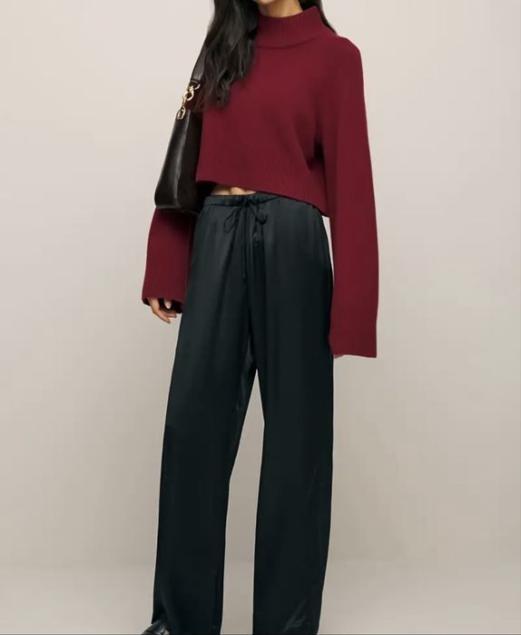 Атласные штаны , прямые