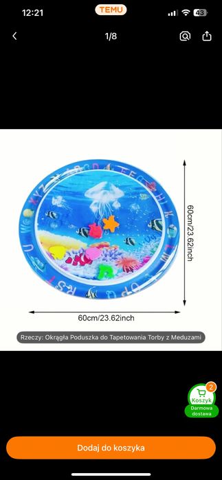 Mata dla dziecka na wode duza 60cm